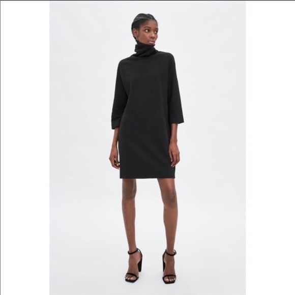 Zara Dresses & Skirts - ZARA BLACK TURTLENECK DRESS